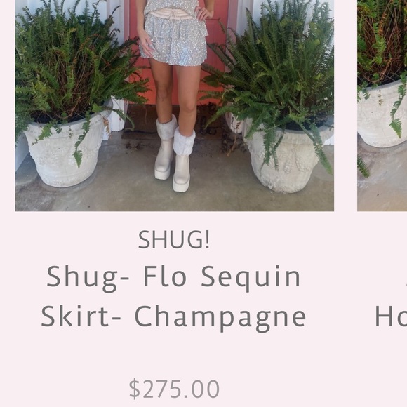 SHUG CHAMPAGNE FLO SEQUIN SKIRT XS - Picture 5 of 6